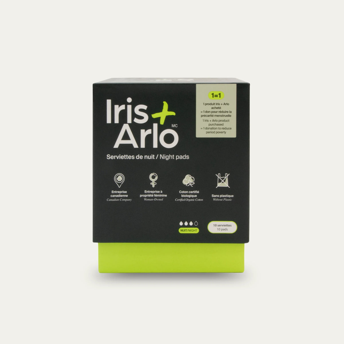 Iris + Arlo Organic Cotton Night Pads