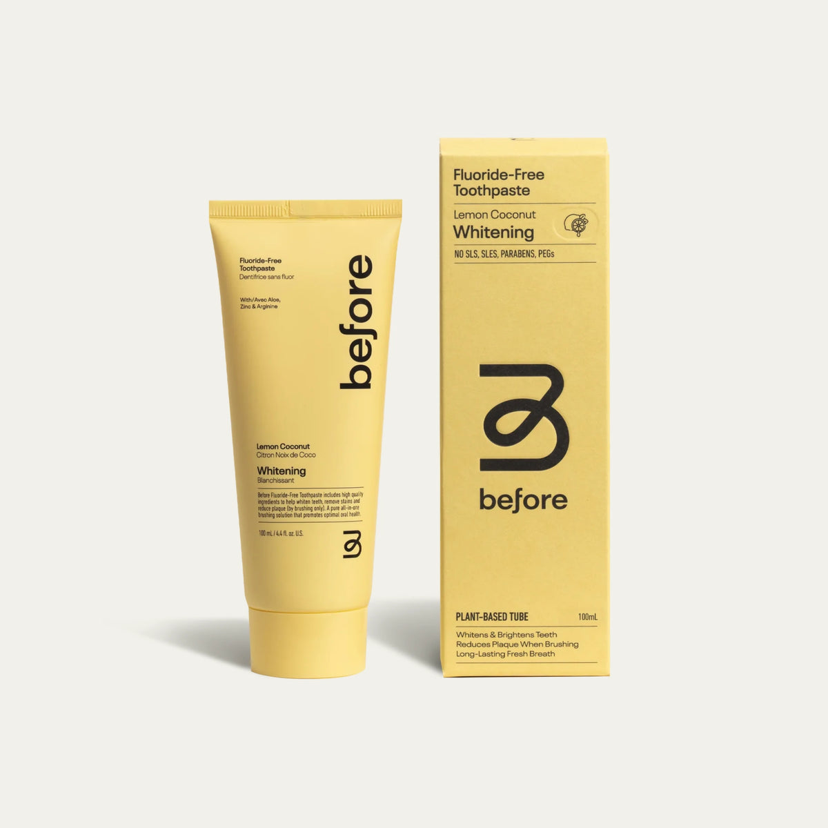 Before Lemon Coconut Whitening Toothpaste