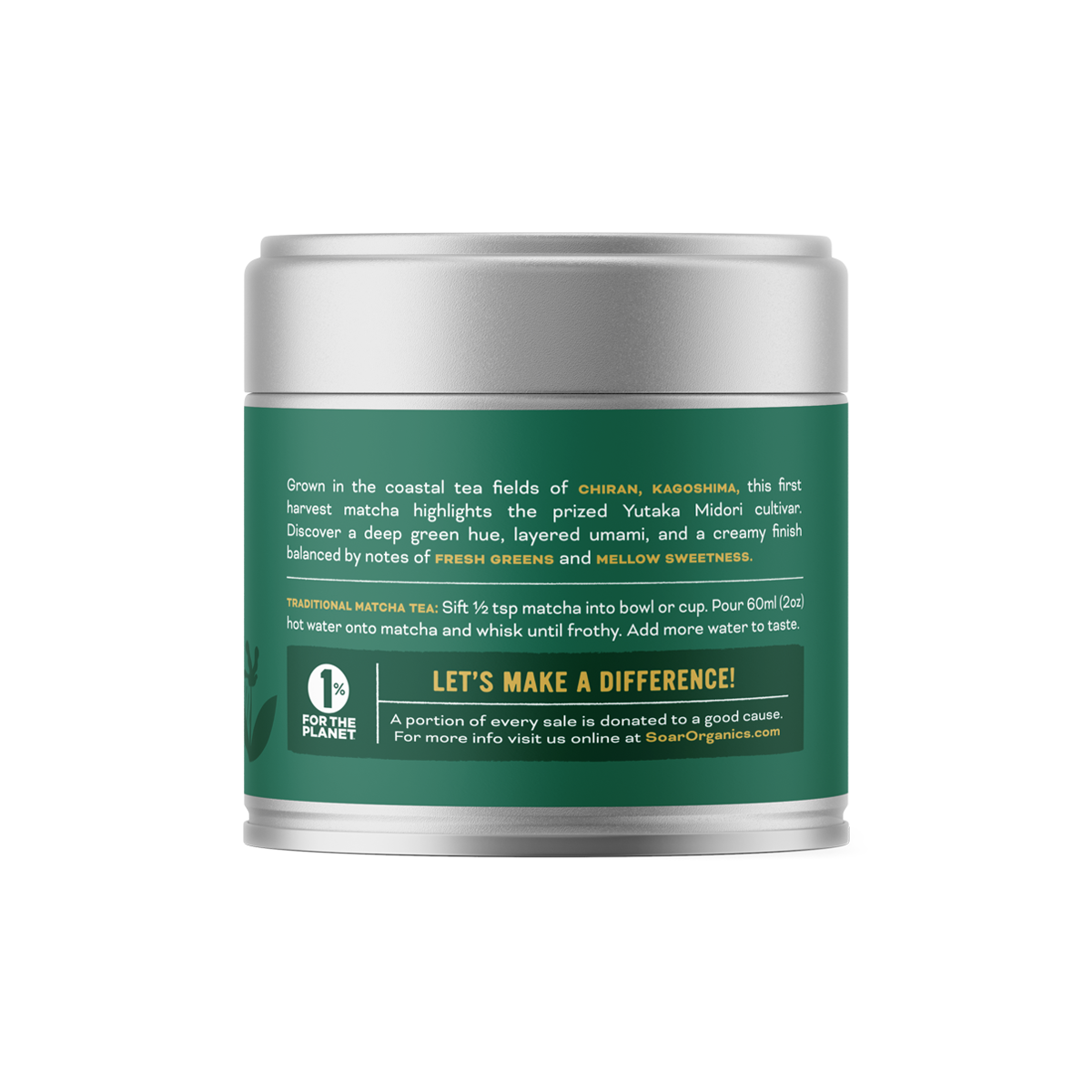 Soar Organics Yutaka Midori Single Cultivar Matcha