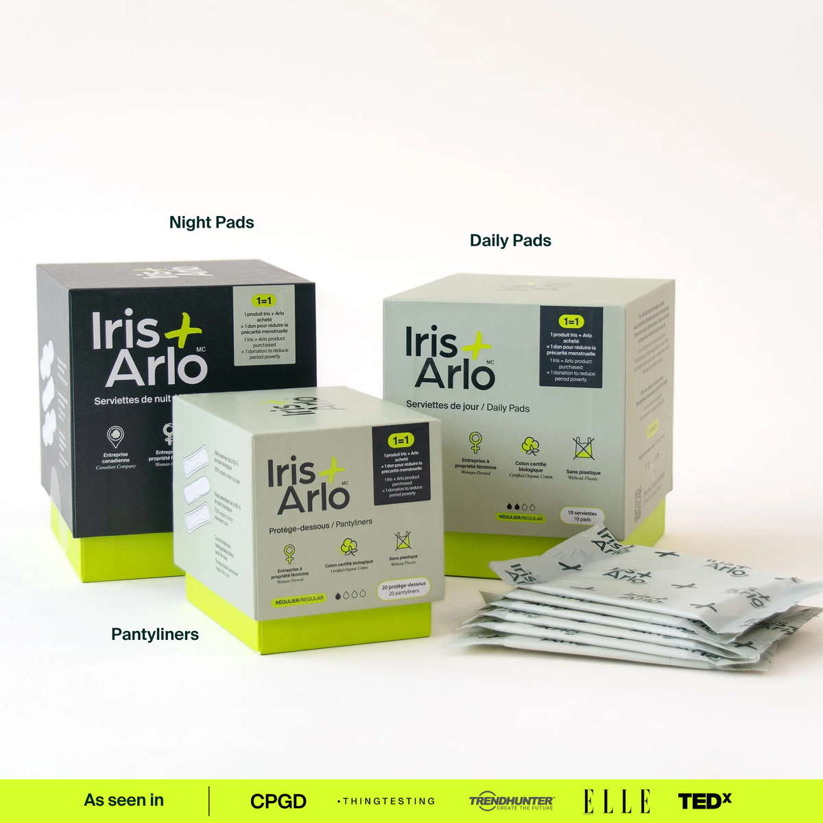 Iris + Arlo Organic Cotton Night Pads