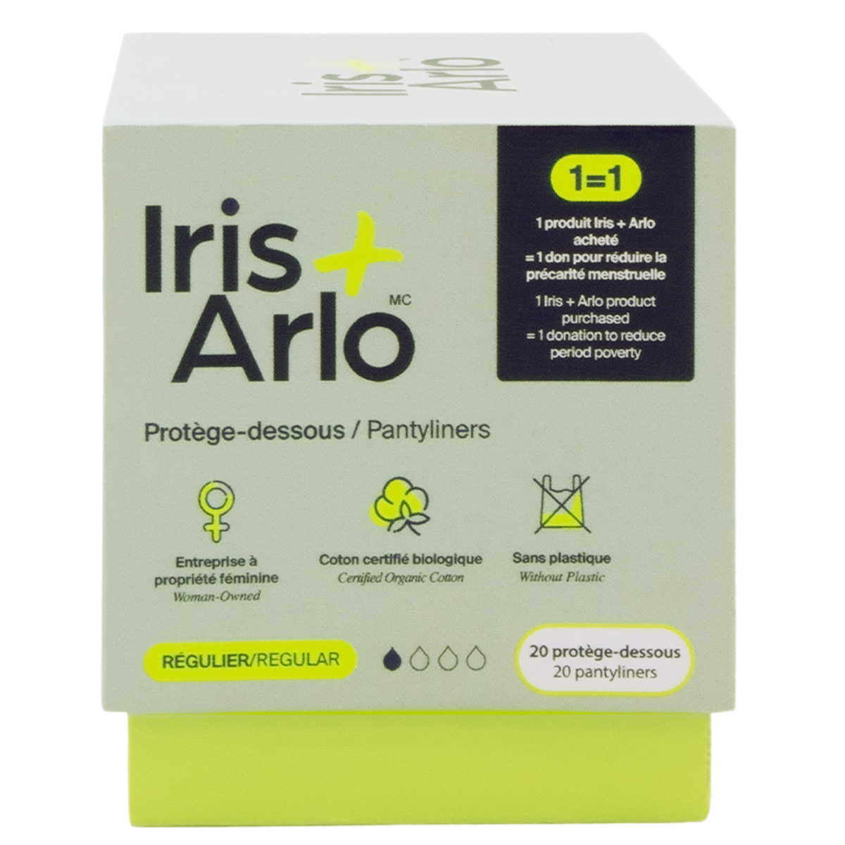 Iris + Arlo Organic Cotton Pantyliners